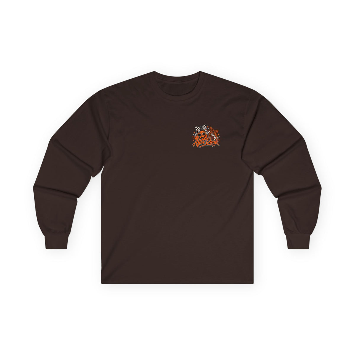Halloween Game Day Long Sleeve Tee — Retro Haunted Tailgate Design