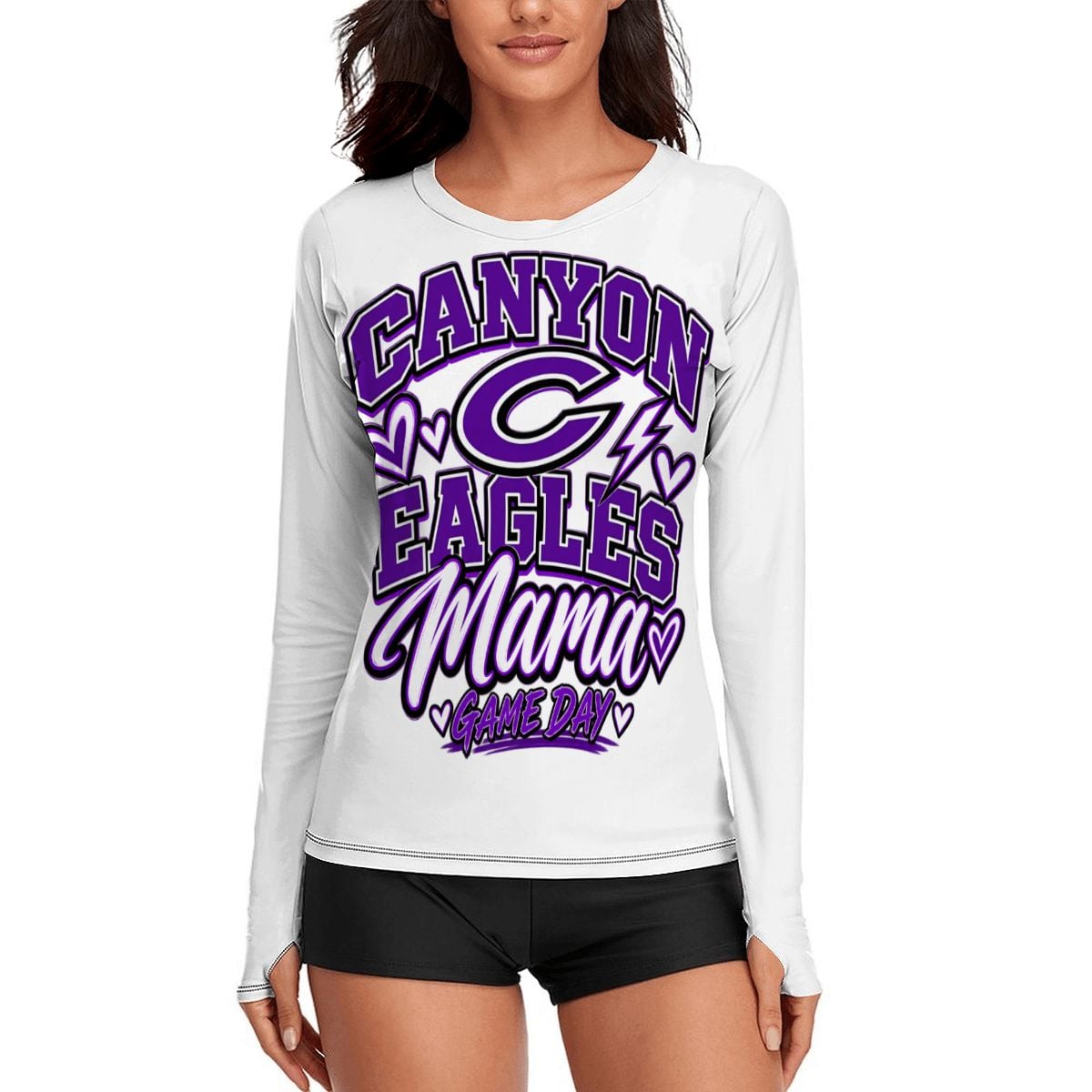 Canyon Eagles Mama Game Day Womens Long Sleeve Shirt