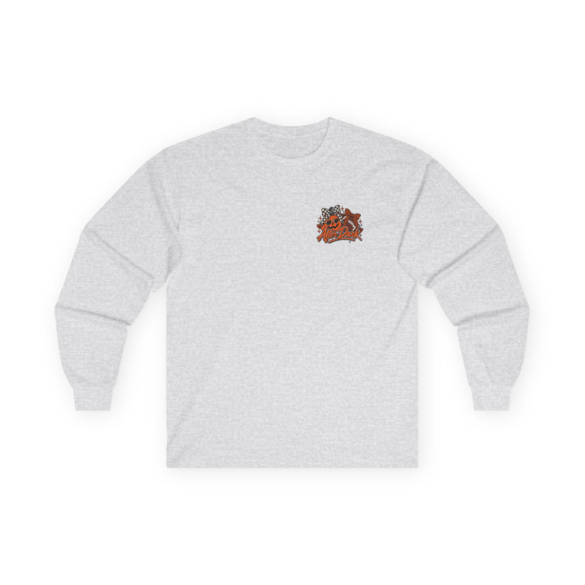 Halloween Game Day Long Sleeve Tee — Retro Haunted Tailgate Design