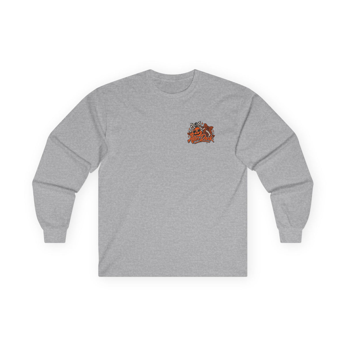 Halloween Game Day Long Sleeve Tee — Retro Haunted Tailgate Design