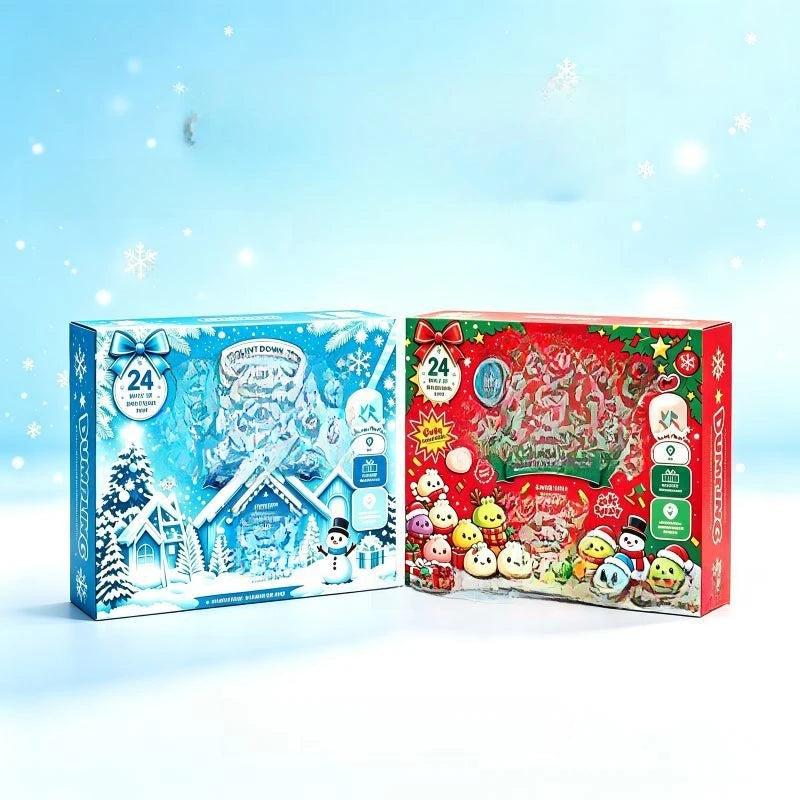 Christmas Advent Calendar Squishy Toy Set
