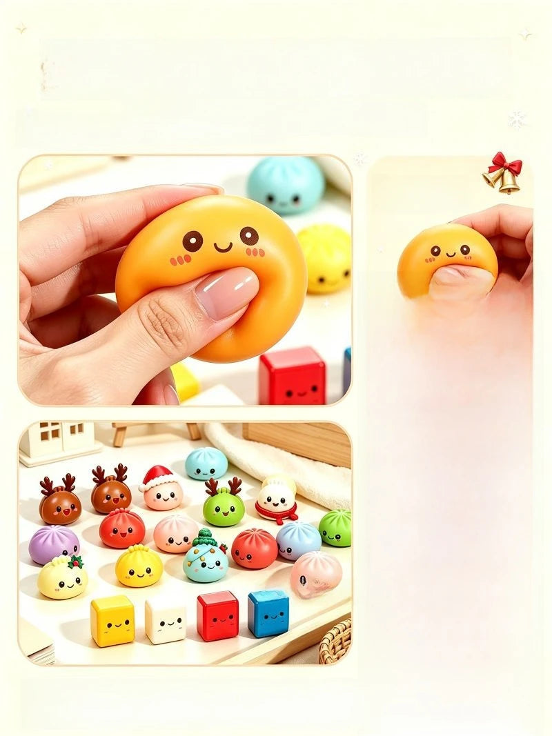 Christmas Advent Calendar Squishy Toy Set