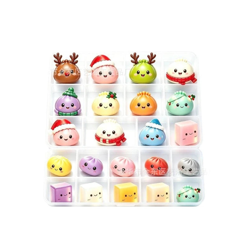 Christmas Advent Calendar Squishy Toy Set