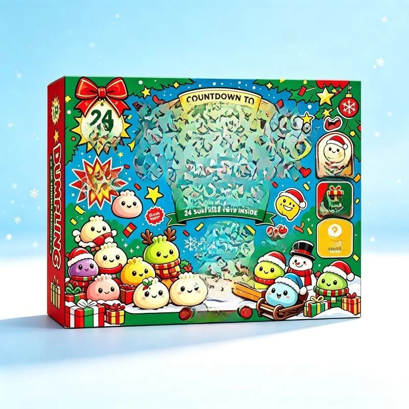 Christmas Advent Calendar Squishy Toy Set