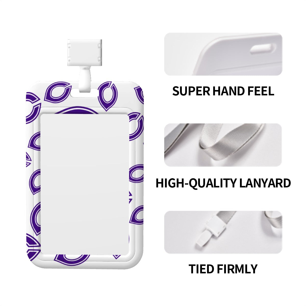 Canyon Eagles Purple C Scramble Double-Sided ID Badge Holder