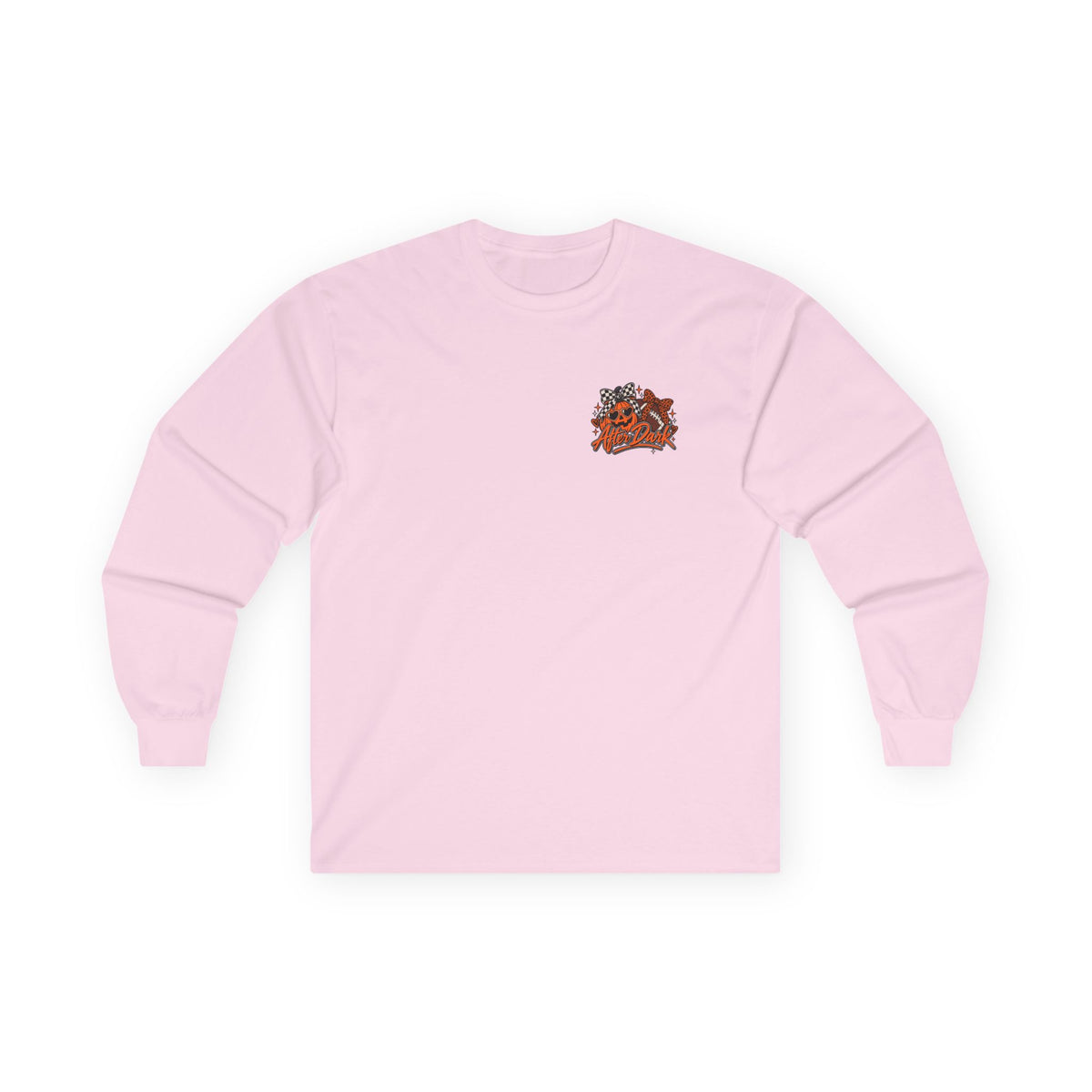 Halloween Game Day Long Sleeve Tee — Retro Haunted Tailgate Design