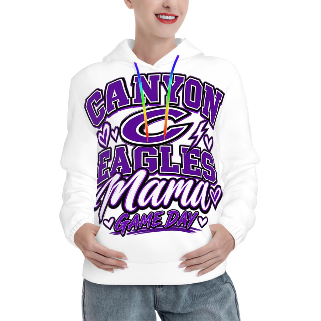 Canyon Eagles Mama Game Day Hoodie | Purple Eagles School Spirit Hoodie | Sports Mom Hoodie