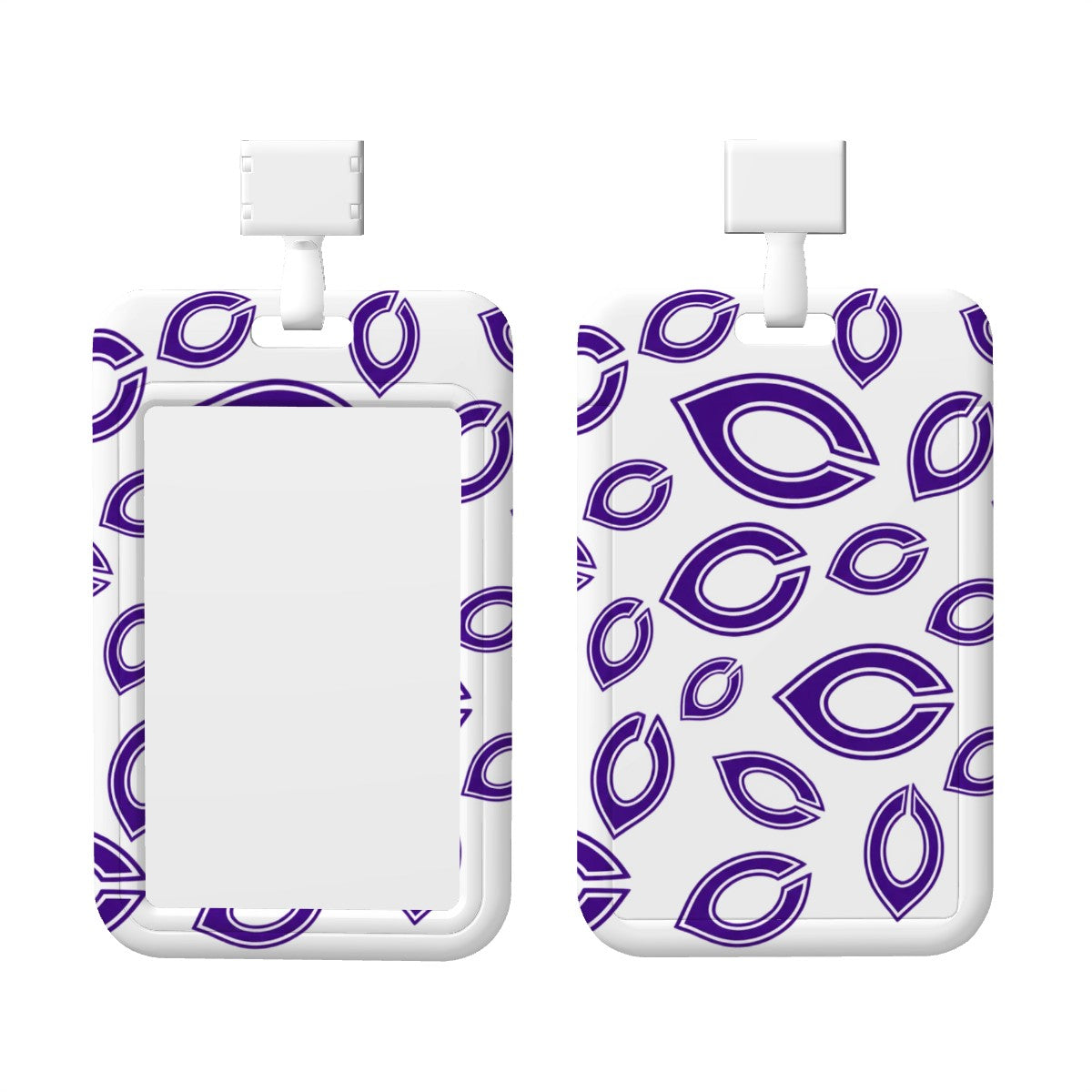 Canyon Eagles Purple C Scramble Double-Sided ID Badge Holder