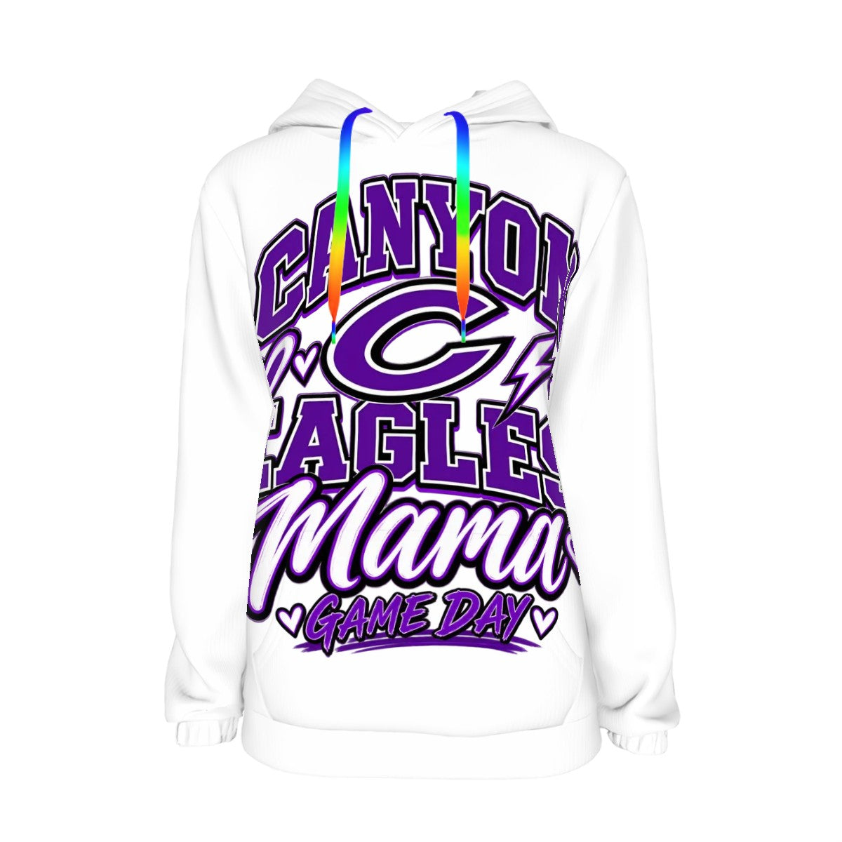 Canyon Eagles Mama Game Day Hoodie | Purple Eagles School Spirit Hoodie | Sports Mom Hoodie