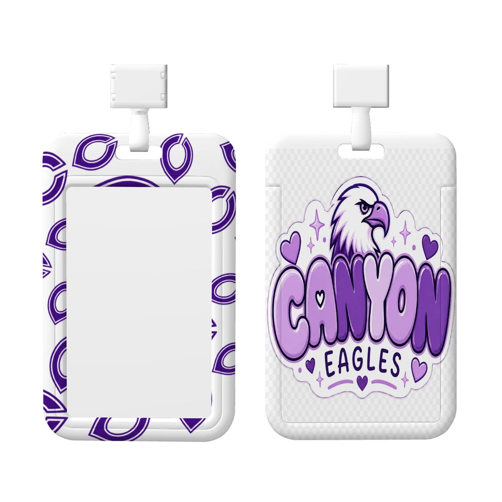 Canyon Eagle Purple Heart Double Sided ID Badge Holder